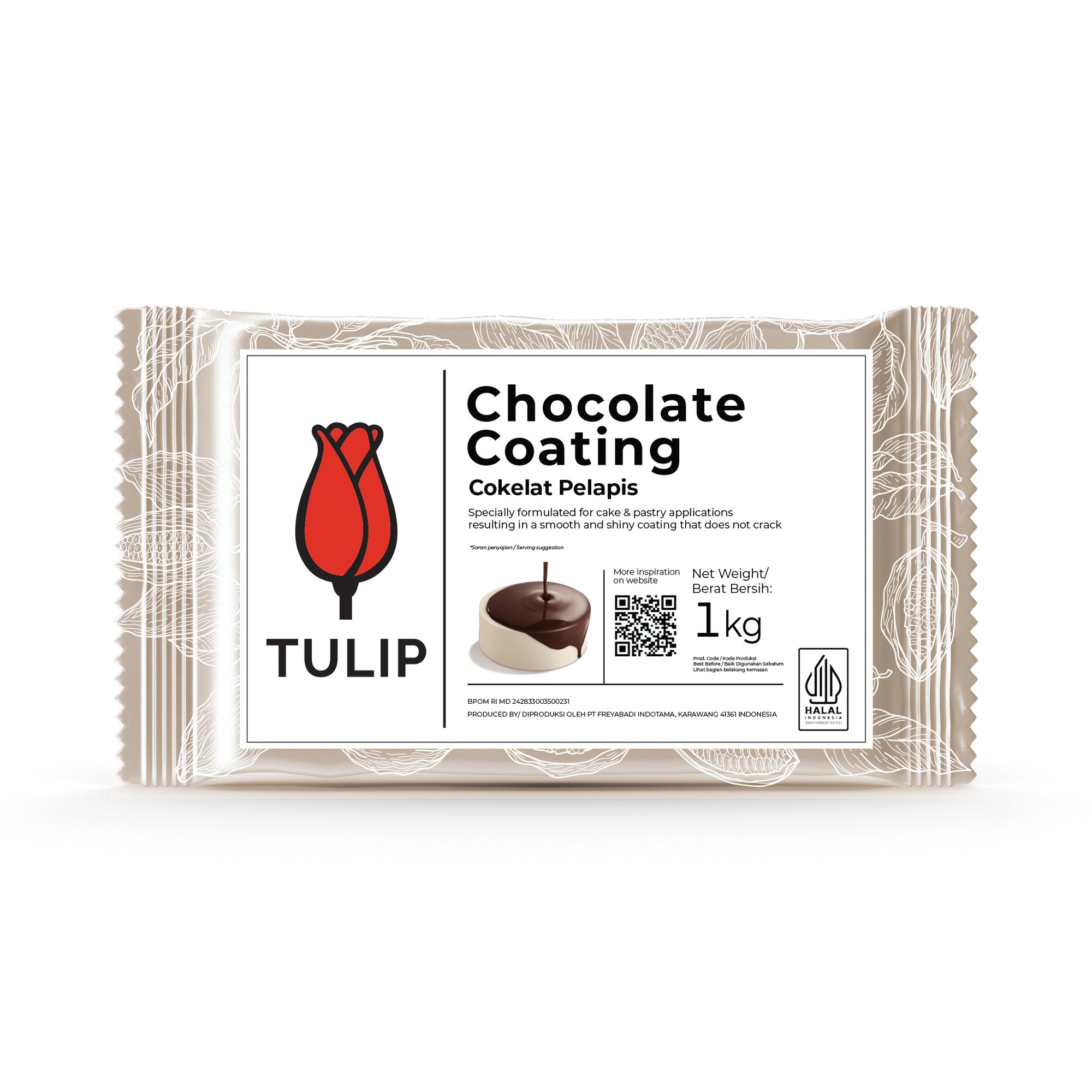 TULIP CHOCOLATE COATING 3D MODEL - FRONT